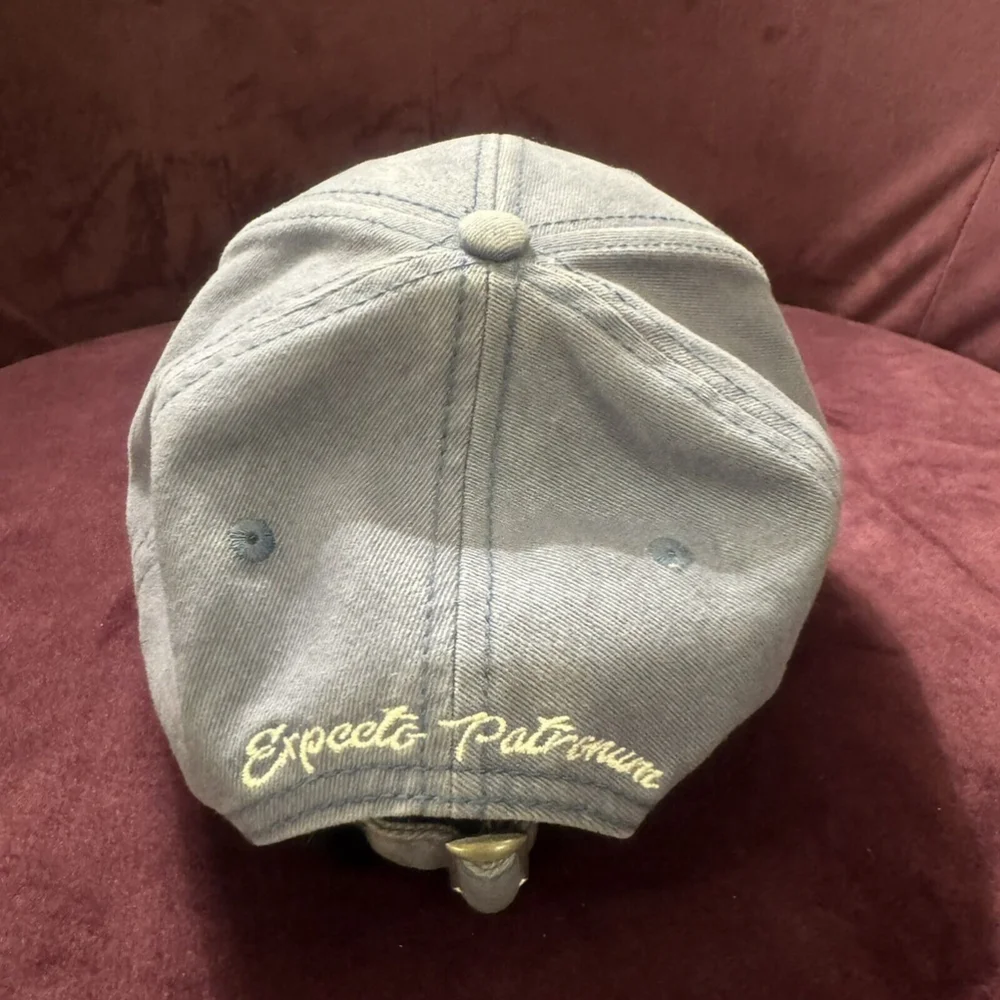 Harry Potter Expecto Patronum Hat Deer Adjustable Strap Denim Blue NWOT
